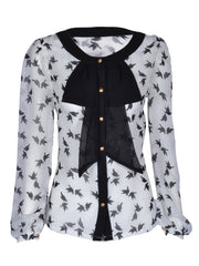 Bird Print Blouse