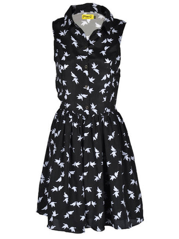 Bird Print Dress